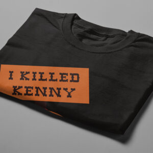 I Killed Kenny South Park Parody Men's Tshirt Terrorist Tee - black - folded angled