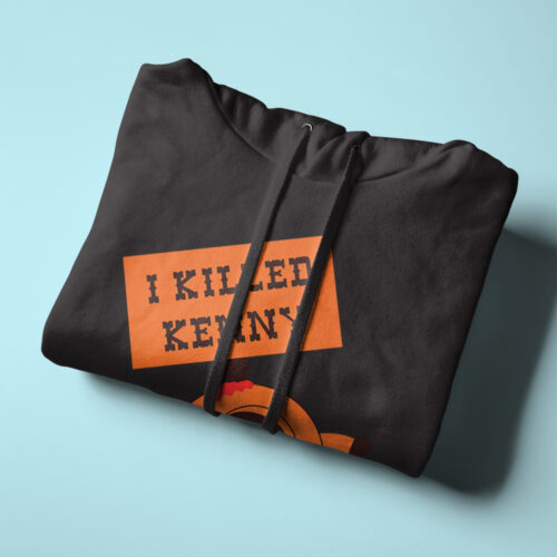 I Killed Kenny South Park Parody Tshirt Terrorist Parody Black Hoodie - folded angled