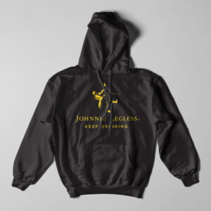 Johnnie Legless Drinking Parody Laugh it Off Hoodie - black