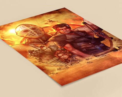 Mad Max Road Warrior Luke Molver Movie Poster Wall Art - no border - angled