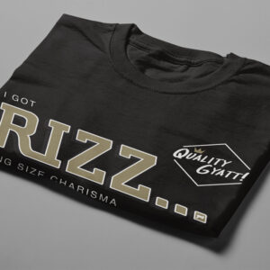 I Got Rizz Rizzla Stoner Parody Laugh it Off Men's T-shirt - black - folded angled