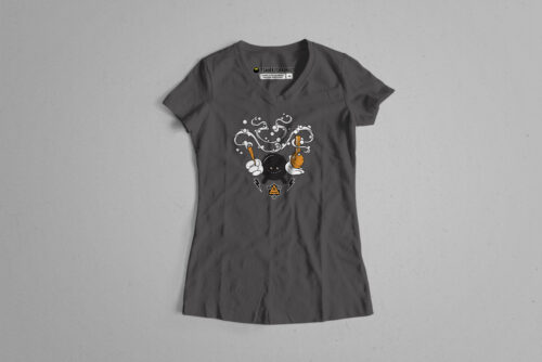 THC Stoner Tshirt Terrorist Ladies Tee - charcoal