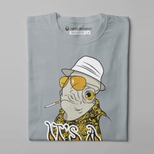 It's A Trap Star Wars Admiral Ackbar Fear and Loathing in Las Vegas HST Parody Men's Tshirt Terrorist Tee - steel - folded straight