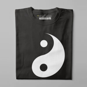 Yin Yang Esoteric Eastern Mysticism Tshirt Terrorist Men's T-shirt - black - folded straight