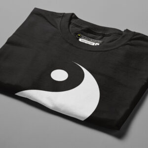 Yin Yang Esoteric Eastern Mysticism Tshirt Terrorist Men's T-shirt - black - folded angled