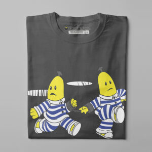 Bananas in Pyjamas Parody Men's Tshirt Terrorist Tee - charcoal - folded straight