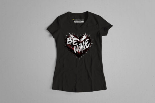 Be Mine Spikey Goth Heart Tshirt Terrorist Fusion Ladies' Tee - black