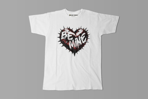 Be Mine Spikey Goth Heart Tshirt Terrorist Fusion Men's Tee - white