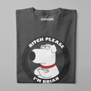 Family Guy Brian Parody Men's Tshirt Terrorist Tee - charcoal - folded straight