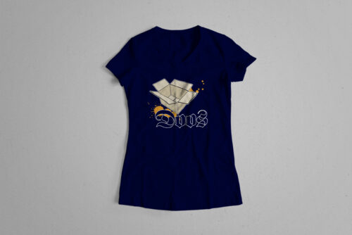 Doos Afrikaans Parody Ladies' Tshirt Terrorist Tee - navy