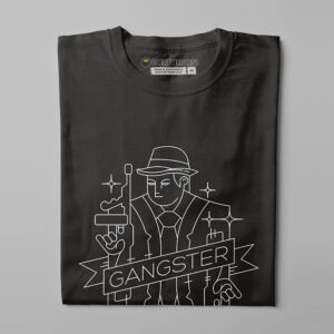 Gangster Playing Card Parody Men's Tshirt Terrorist Tee - black - folded straight