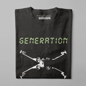 Generation X Star Wars Parody Men's Tshirt Terrorist Tee - black - folded straight