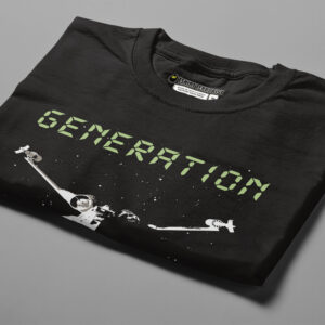 Generation X Star Wars Parody Men's Tshirt Terrorist Tee - black - folded angled