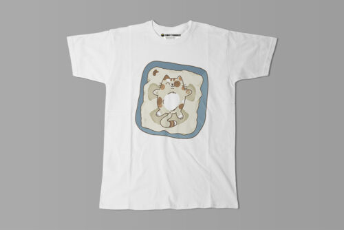 Cat Litterbox Snow Angels Tshirt Terrorist Fusion Men's Tee - white