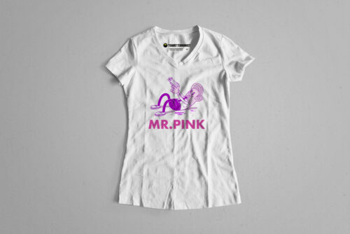 Mr. Pink Reservoir Dogs Parody Happy Chicken Fitness Cult Ladies' Tee - white