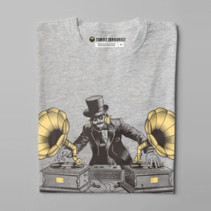 Drop The Beats Music DJ Vintage Gamma-Ray Graphic Men's Tee - grey melange - folded straight