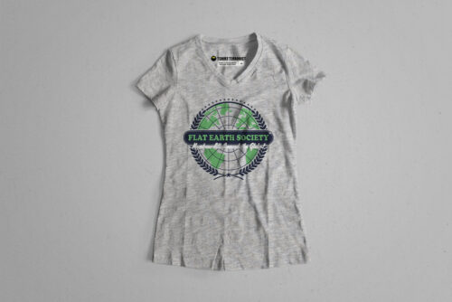 Flat Earth Society Gamma-Ray Funny Ladies' Tee - grey melange