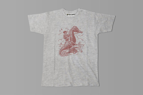 Horsing Around Funny Seahorse Animal Gamma-Ray Animal Men's Tee - grey melange