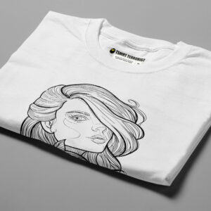 Rose Beauty Munky Design Graphic Men's Tee - white - folded angled