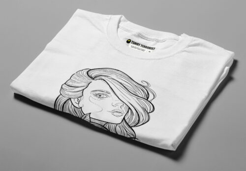 Rose Beauty Munky Design Graphic Men's Tee - white - folded angled