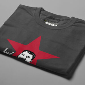 Stylin' Joseph Stalin Communist Parody Men's Tshirt Terrorist Tee - charcoal - folded angled