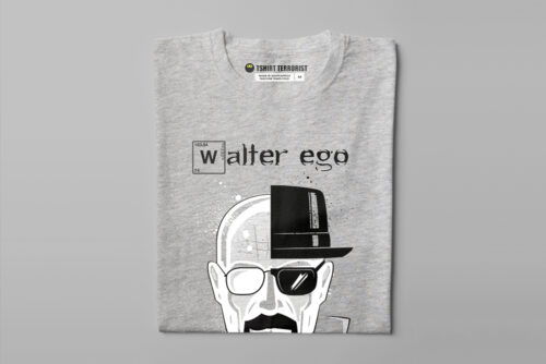 Walter White Breaking Bad Series Gamma-Ray Graphic Men's Tee - grey melange - folded straight