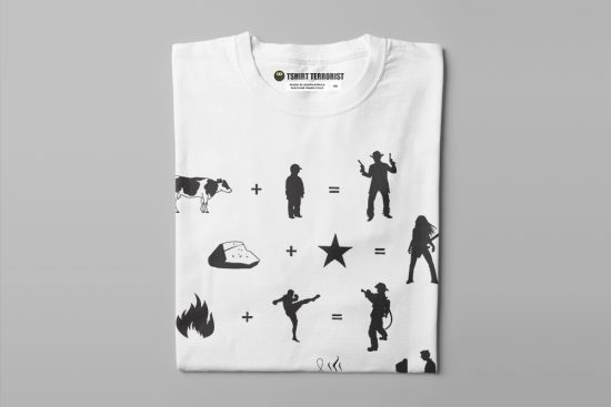 Who Needs Words Pictographic Gamma-Ray Graphic Men's Tee - white - folded straight