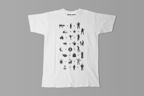 Who Needs Words Pictographic Gamma-Ray Graphic Men's Tee - white